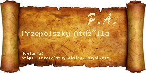 Przepolszky Atália névjegykártya